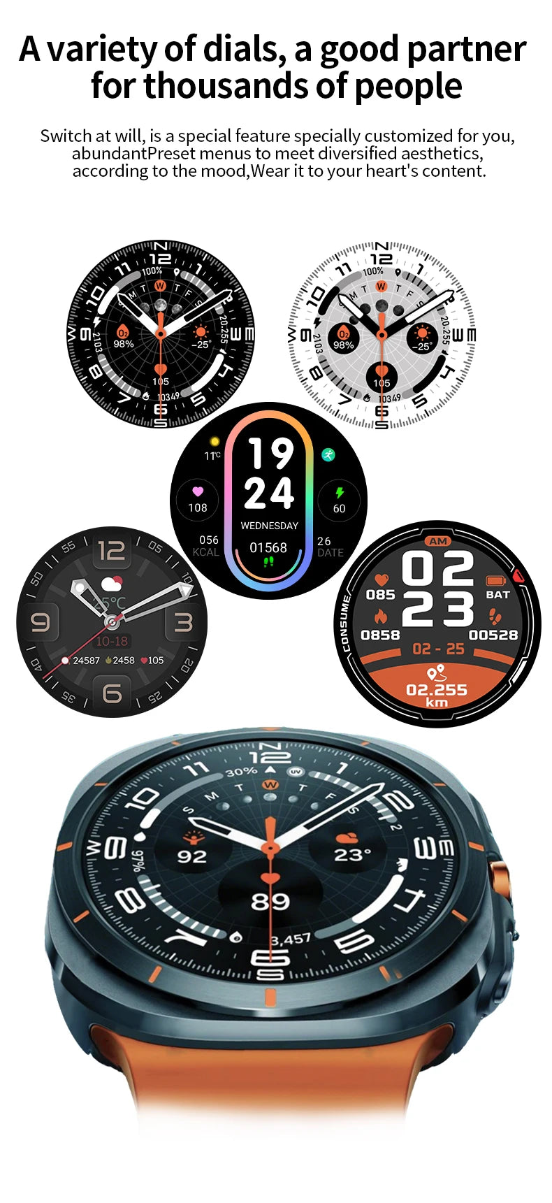 LAXASFIT 2025 New Smartwatch GT7 Ultra 1.52-inch AMOLED HD Display Bluetooth Talking Sports Smartwatch Men Women Watch Gift