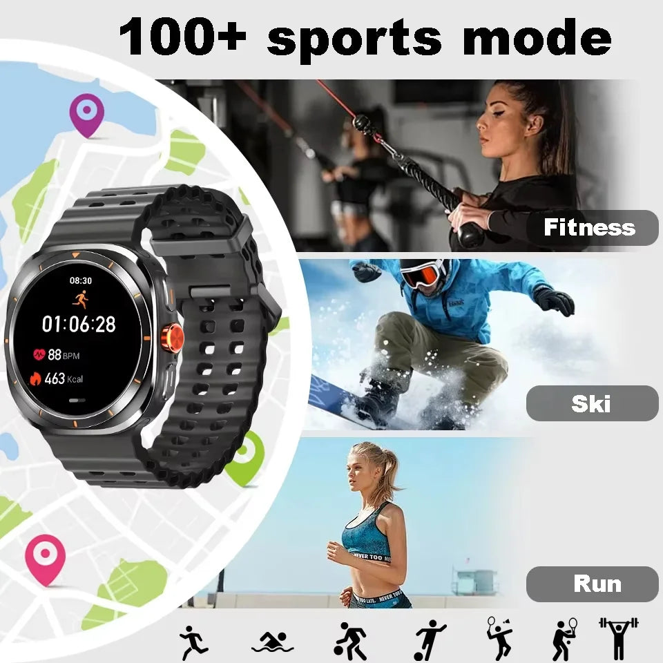 LAXASFIT 2025 New Smartwatch GT7 Ultra 1.52-inch AMOLED HD Display Bluetooth Talking Sports Smartwatch Men Women Watch Gift