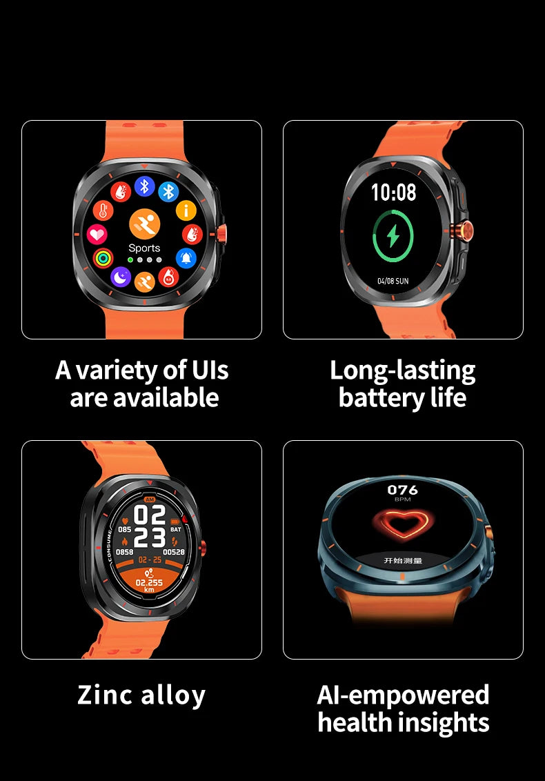 LAXASFIT 2025 New Smartwatch GT7 Ultra 1.52-inch AMOLED HD Display Bluetooth Talking Sports Smartwatch Men Women Watch Gift