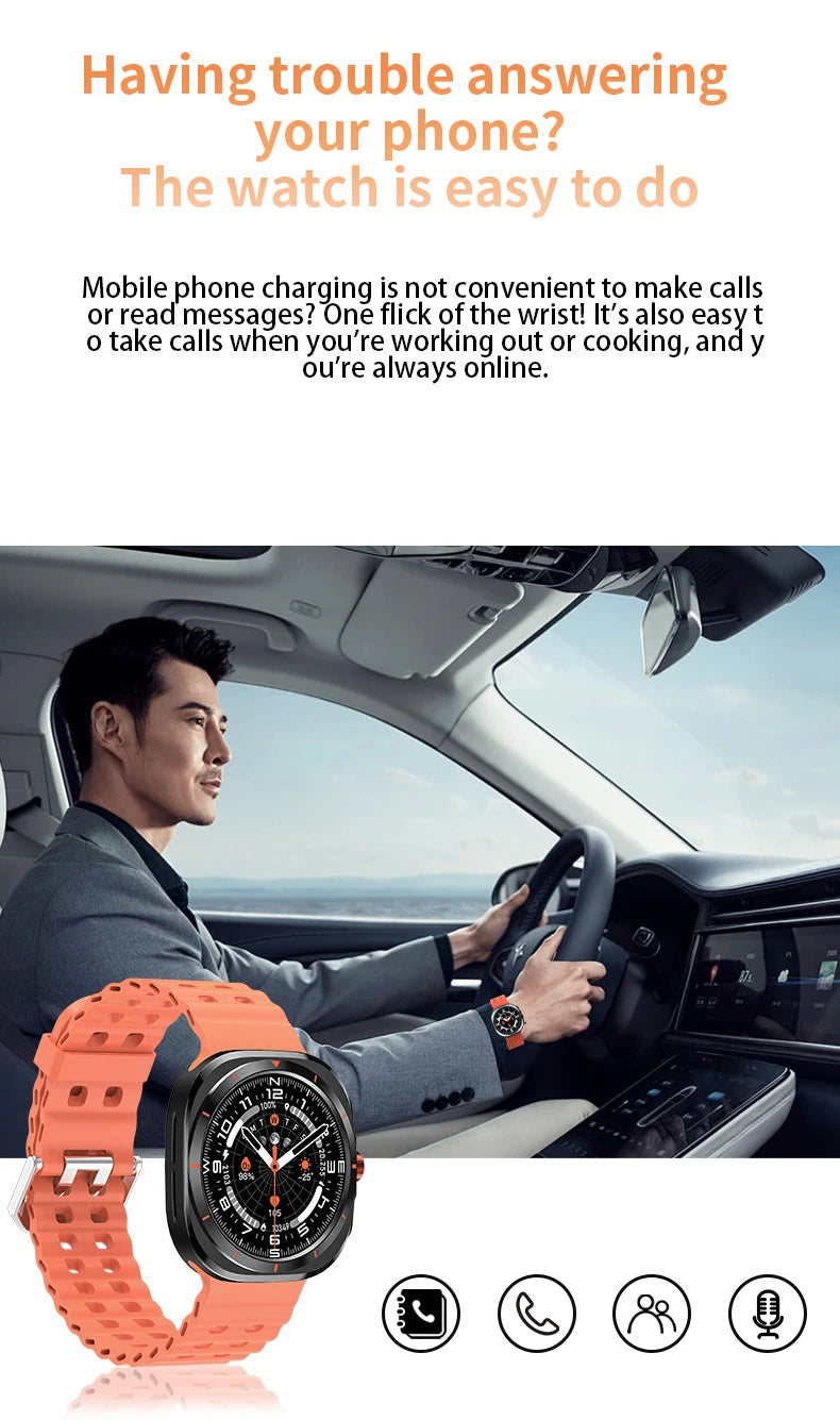 LAXASFIT 2025 New Smartwatch GT7 Ultra 1.52-inch AMOLED HD Display Bluetooth Talking Sports Smartwatch Men Women Watch Gift