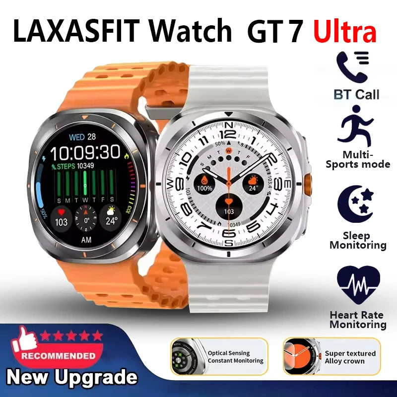 LAXASFIT 2025 New Smartwatch GT7 Ultra 1.52-inch AMOLED HD Display Bluetooth Talking Sports Smartwatch Men Women Watch Gift