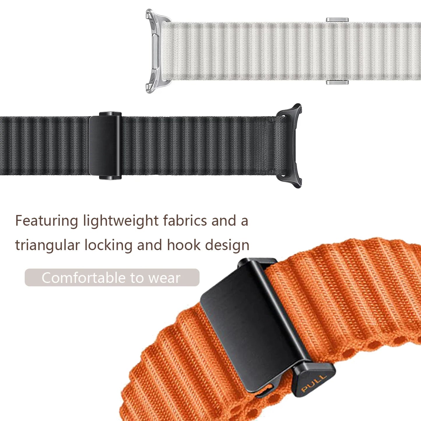 Nylon Strap For Samsung Galaxy Watch Ultra 47mm Breathable sports replacement wristband For Galaxy Ultra Bracelet accessories