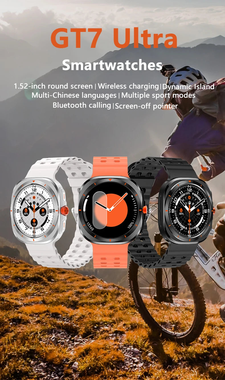 LAXASFIT 2025 New Smartwatch GT7 Ultra 1.52-inch AMOLED HD Display Bluetooth Talking Sports Smartwatch Men Women Watch Gift