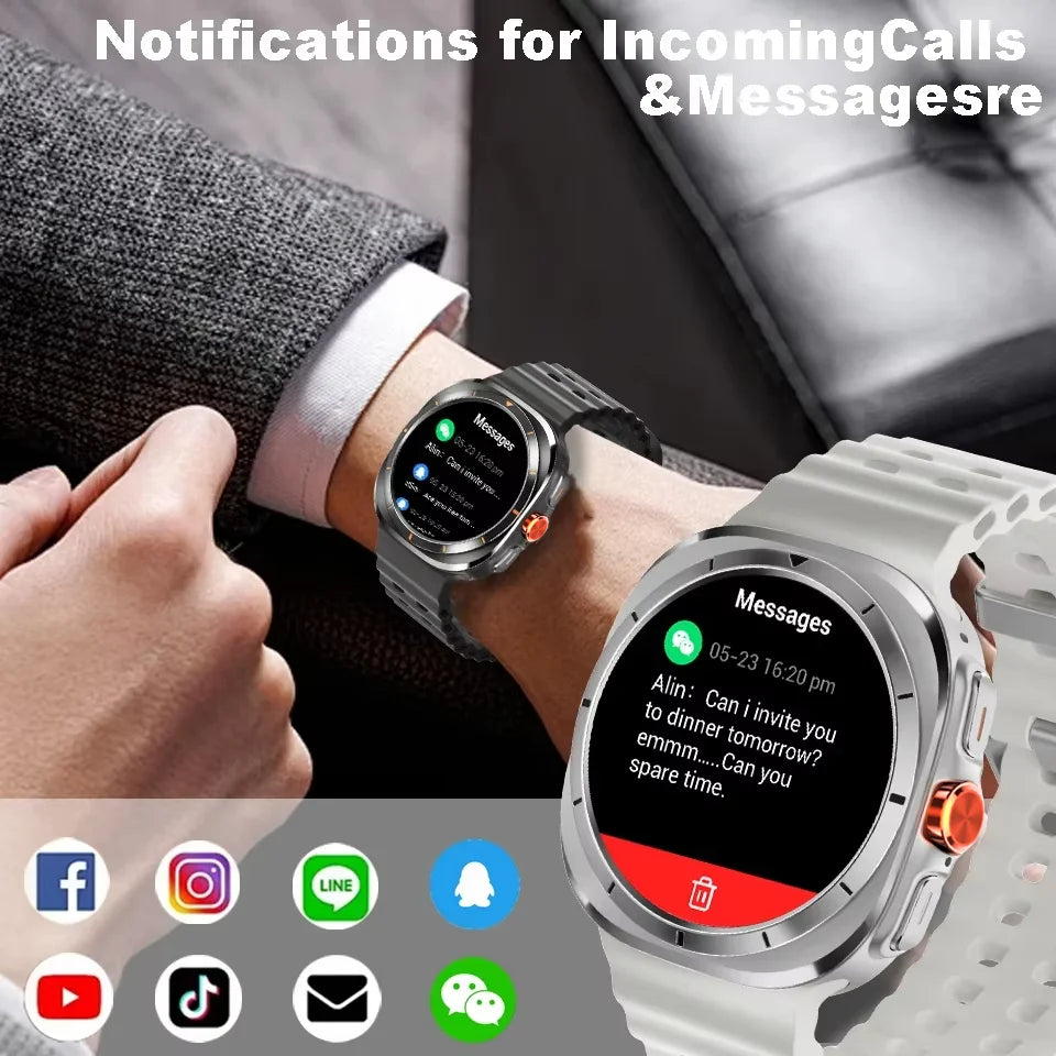 LAXASFIT 2025 New Smartwatch GT7 Ultra 1.52-inch AMOLED HD Display Bluetooth Talking Sports Smartwatch Men Women Watch Gift