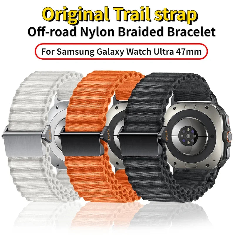 Nylon Strap For Samsung Galaxy Watch Ultra 47mm Breathable sports replacement wristband For Galaxy Ultra Bracelet accessories